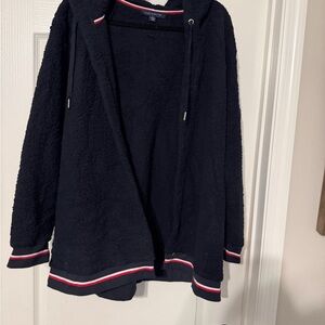 Tommy Hilfiger Navy Cardigan with Red and White Trim